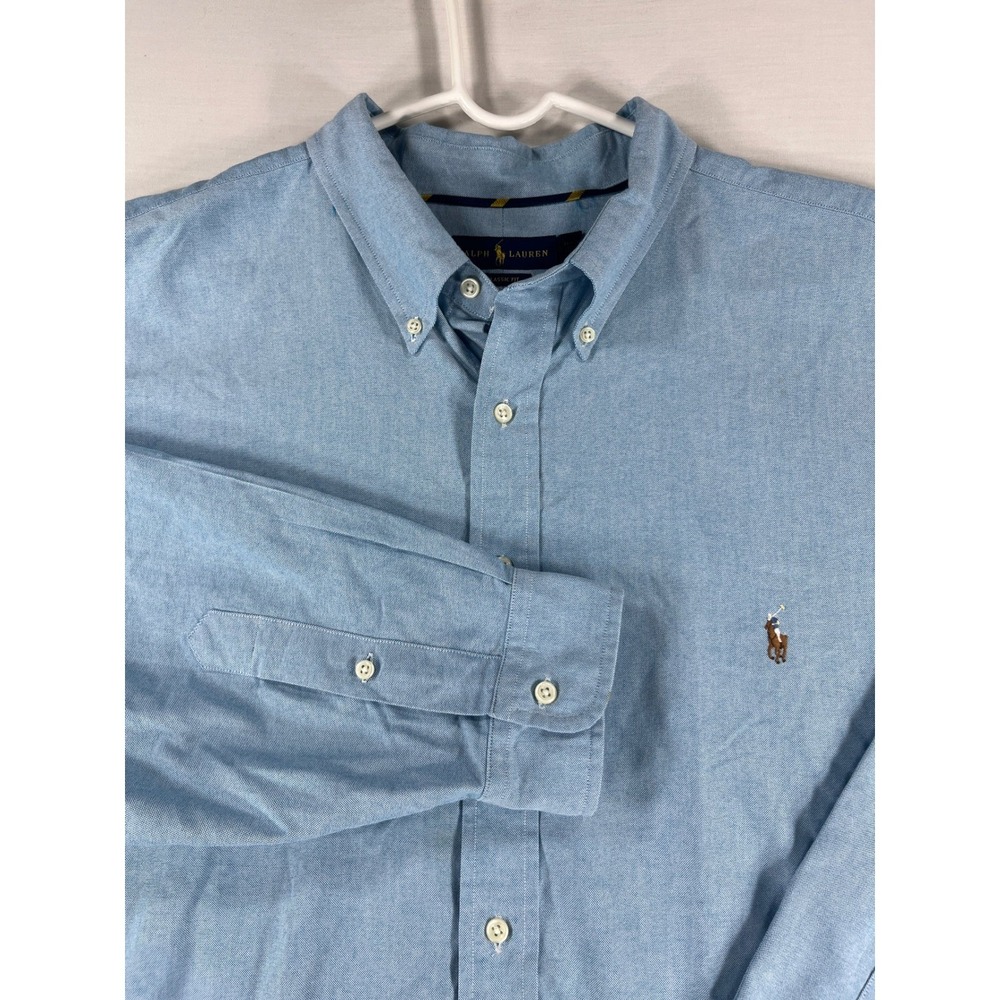 Polo Ralph Lauren Mens 3XB Big Light Blue Classic Fit Oxford Button Down Shirt